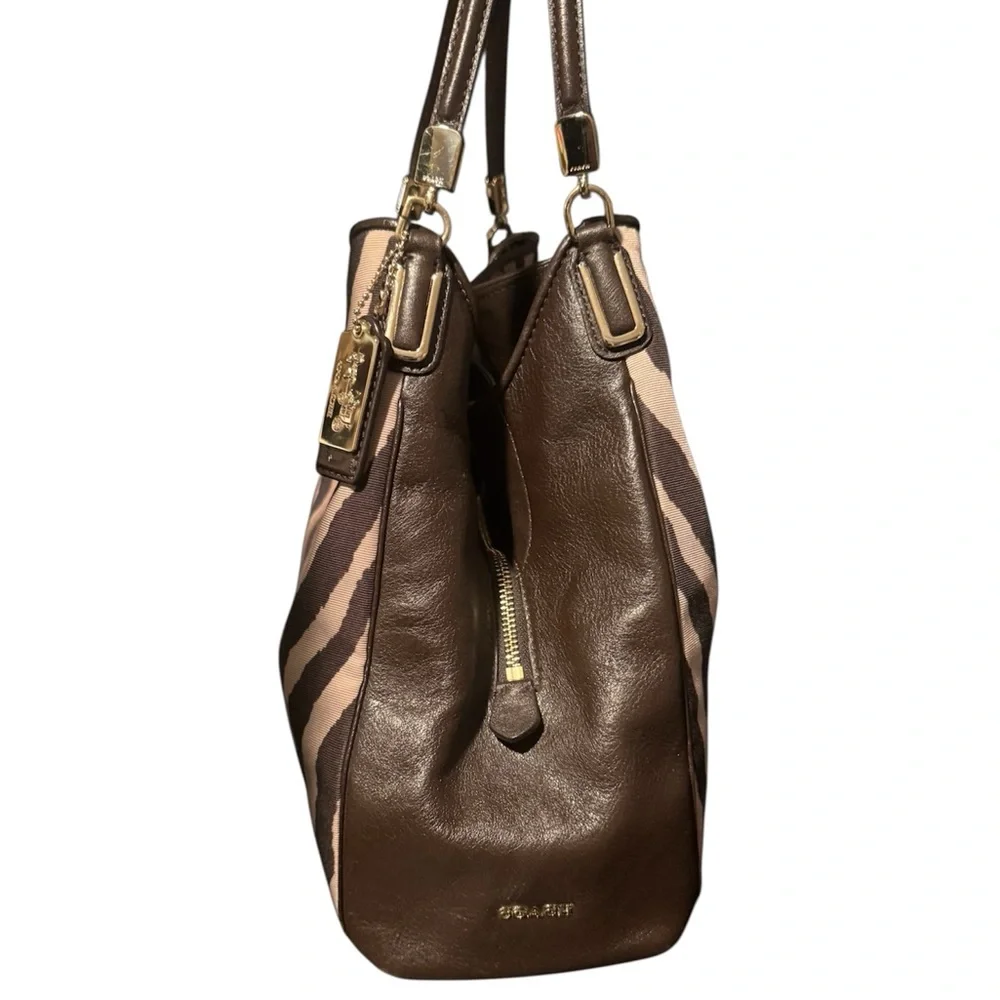 Coach Madison Phoebe Shoulder Bag in a Zebra Print & Matching Wallet LIKE NEW - Picture 5 of 11